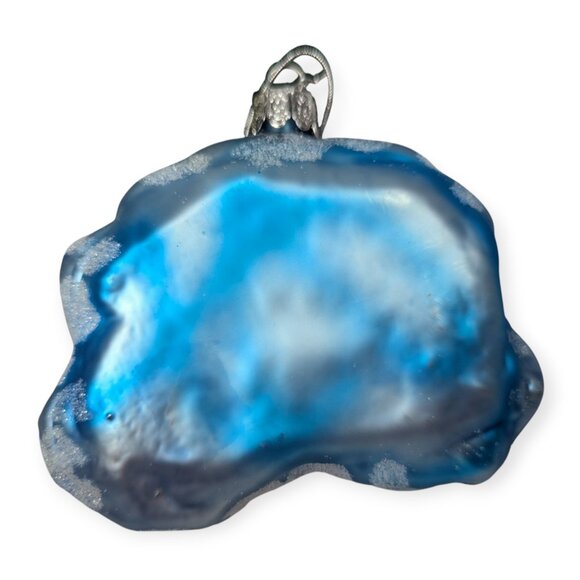 Nobel Gems by Kurt S Adler Christmas Crab Blue Red Glass Ornament w/Original Box - Picture 2 of 13